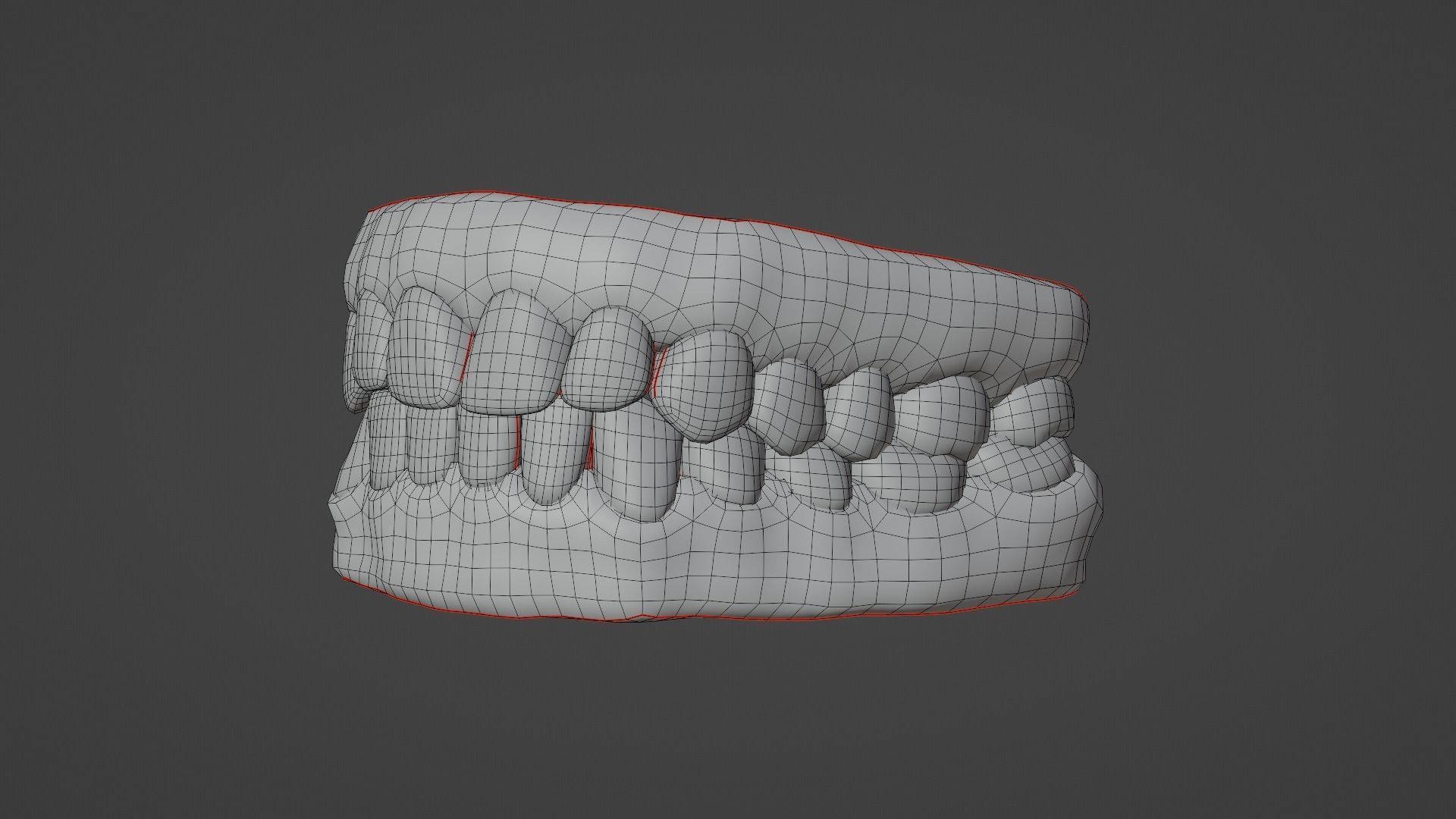 Teeth  Low-poly 3D model_9