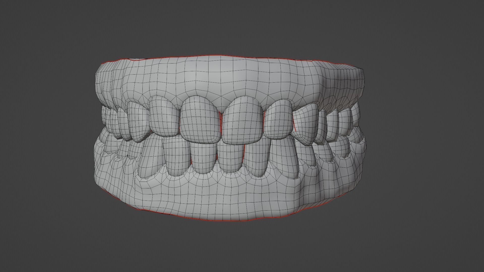 Teeth  Low-poly 3D model_8