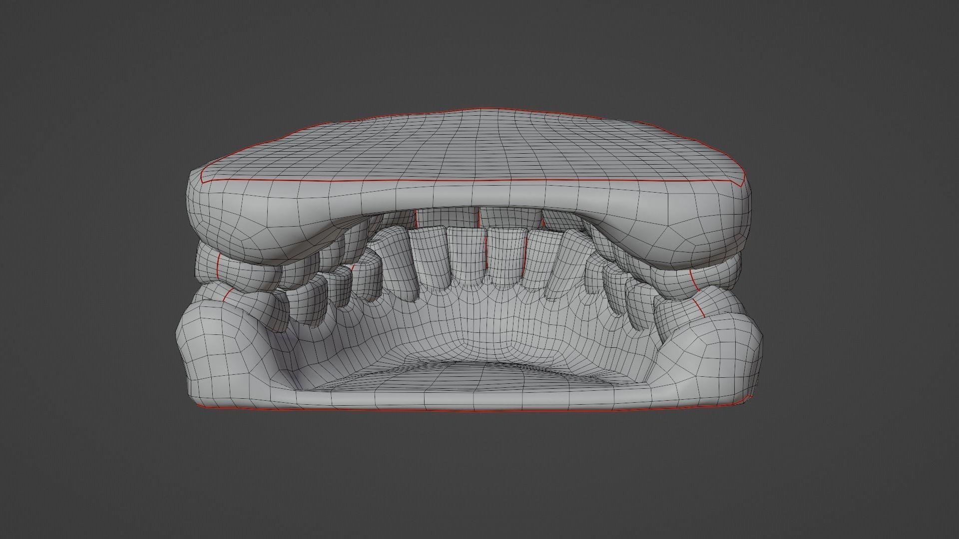 Teeth  Low-poly 3D model_10