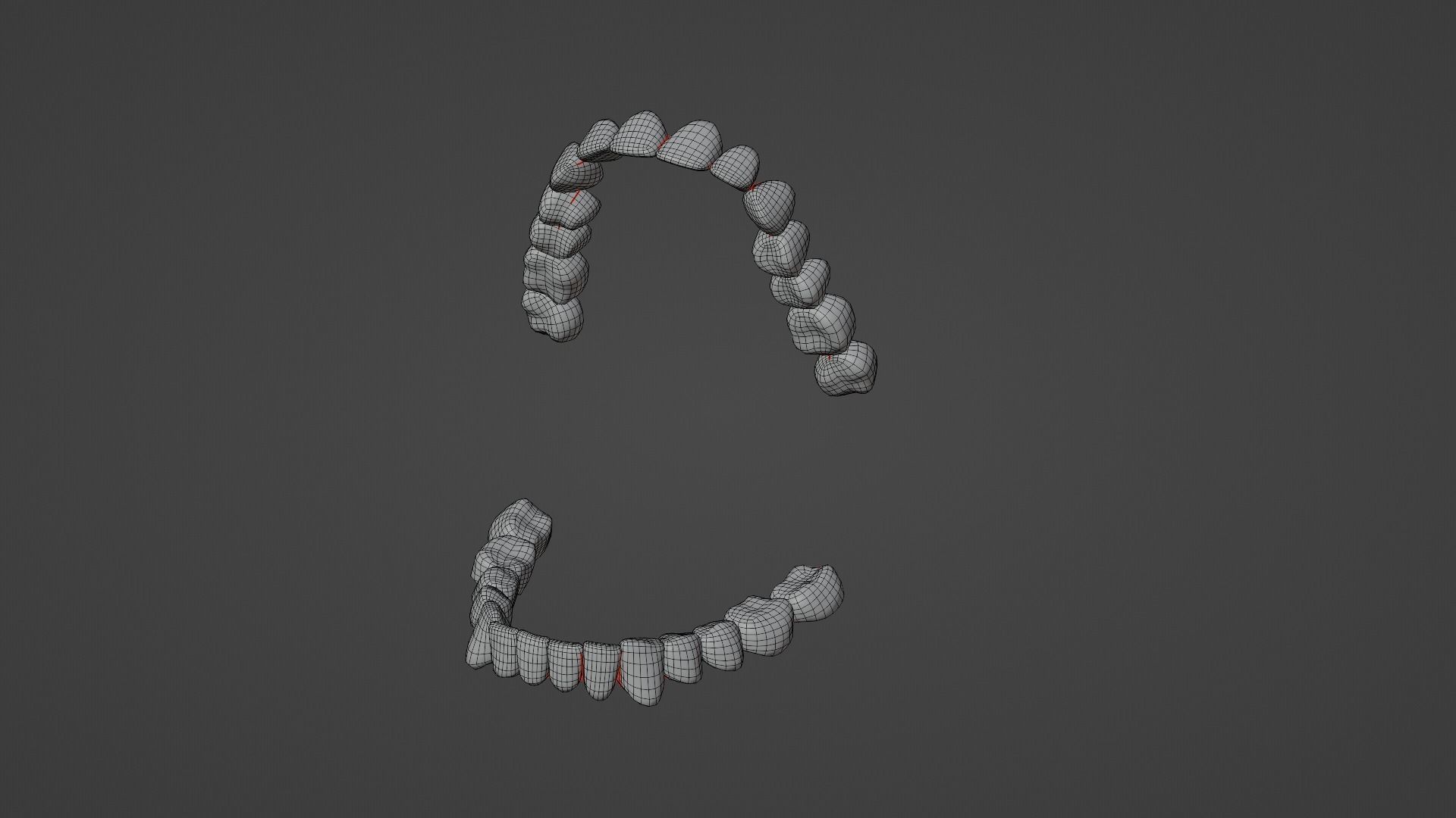 Teeth  Low-poly 3D model_12