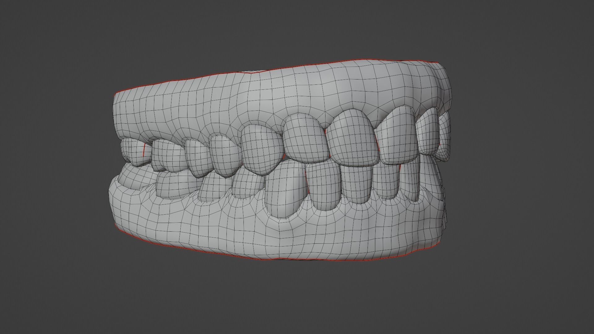 Teeth  Low-poly 3D model_7