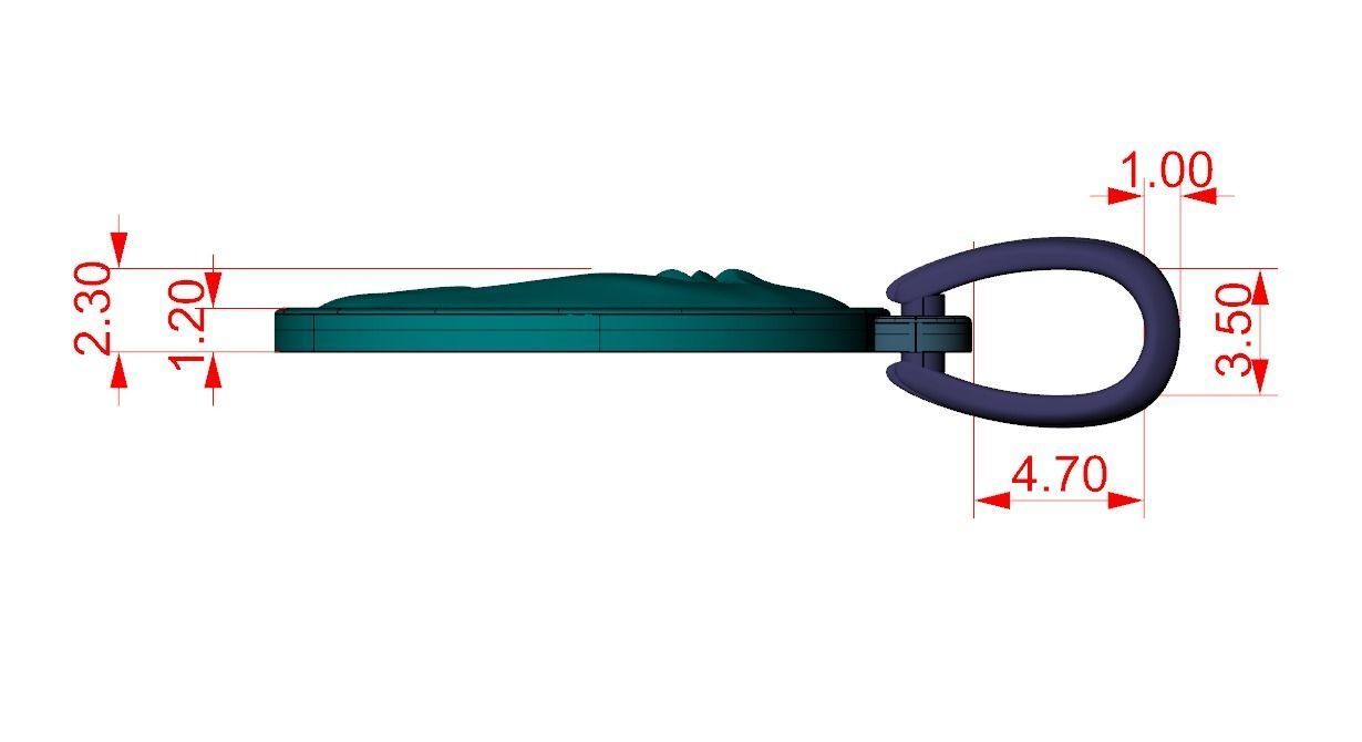 Moon pendant 3D print model_5