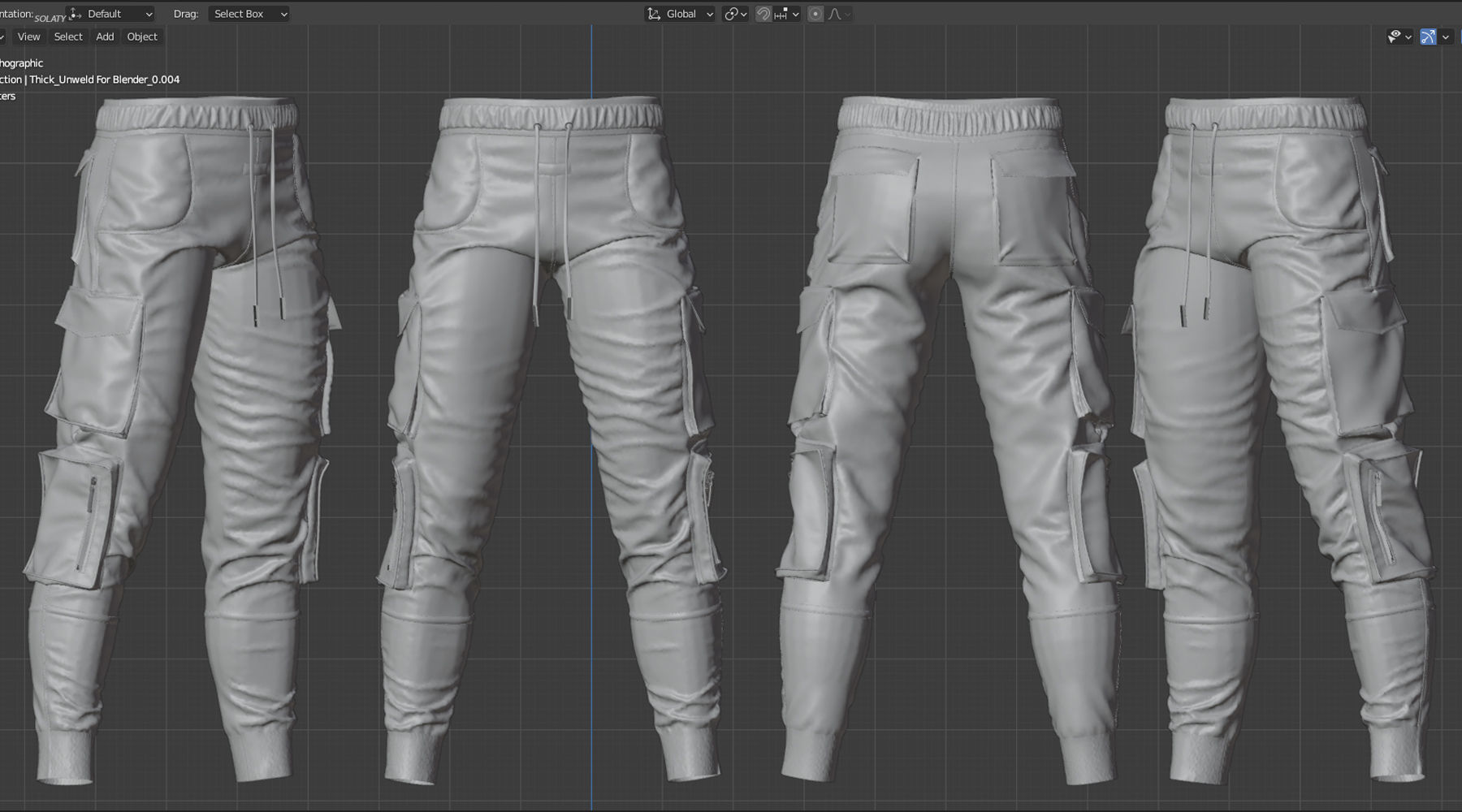 3 Cargo Pants - Marvelous Designer with Video Process 3D model_5