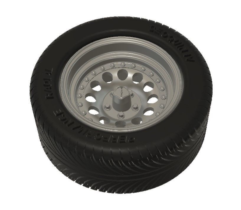 AR Outlaw II Wheels with Tires and Brakes for 3D Printing 3D print model_17