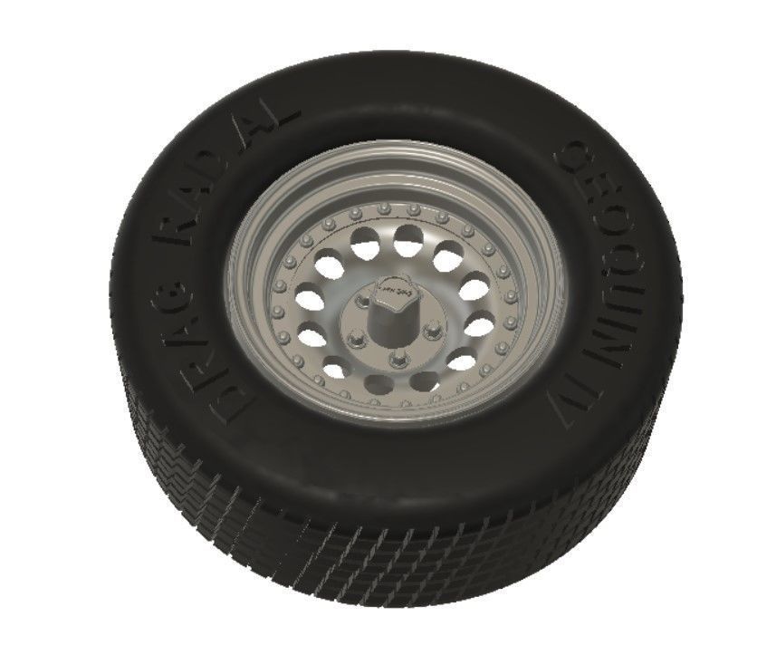 AR Outlaw II Wheels with Tires and Brakes for 3D Printing 3D print model_5