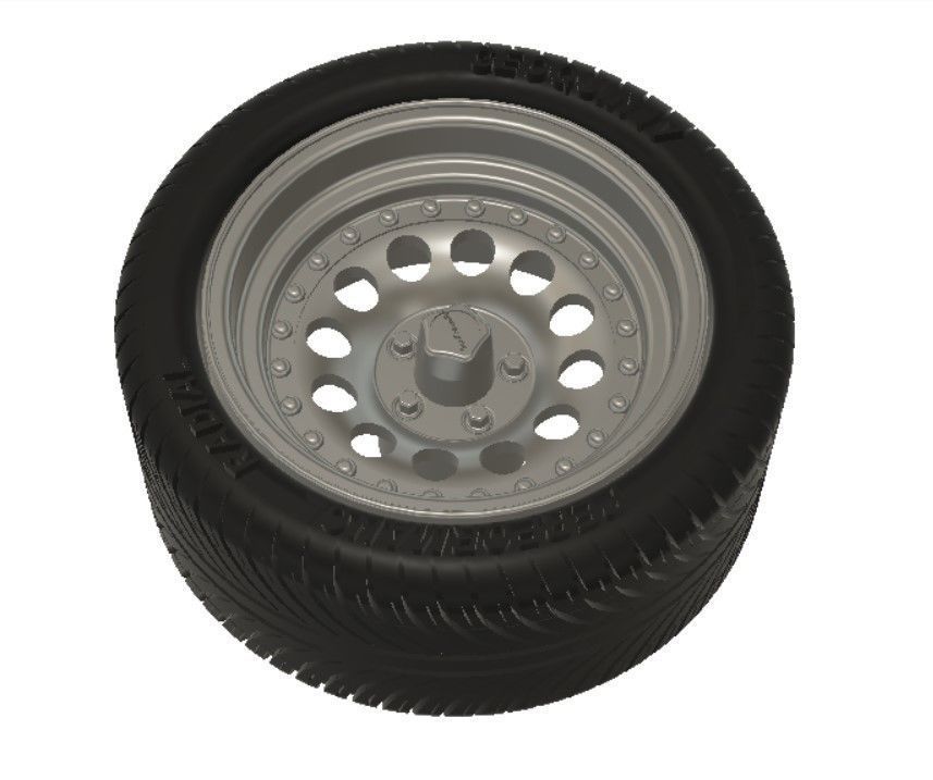 AR Outlaw II Wheels with Tires and Brakes for 3D Printing 3D print model_52