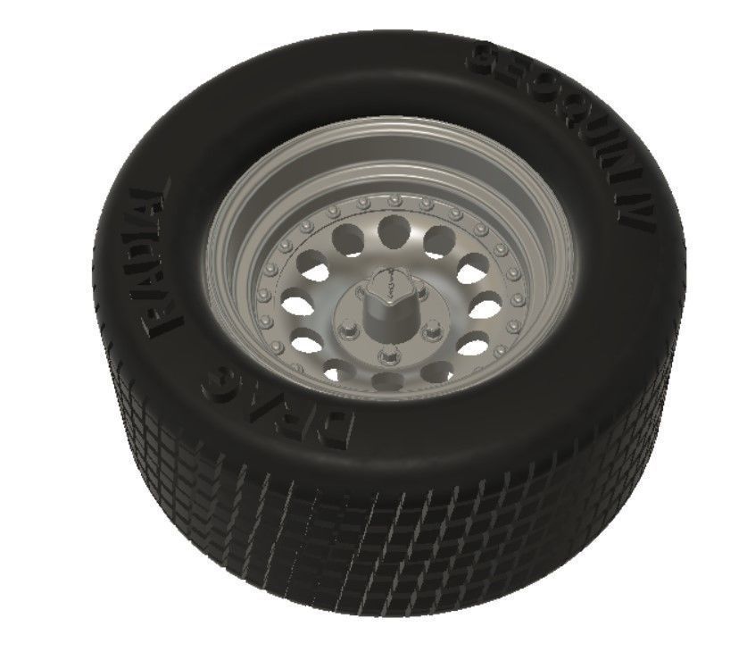AR Outlaw II Wheels with Tires and Brakes for 3D Printing 3D print model_19