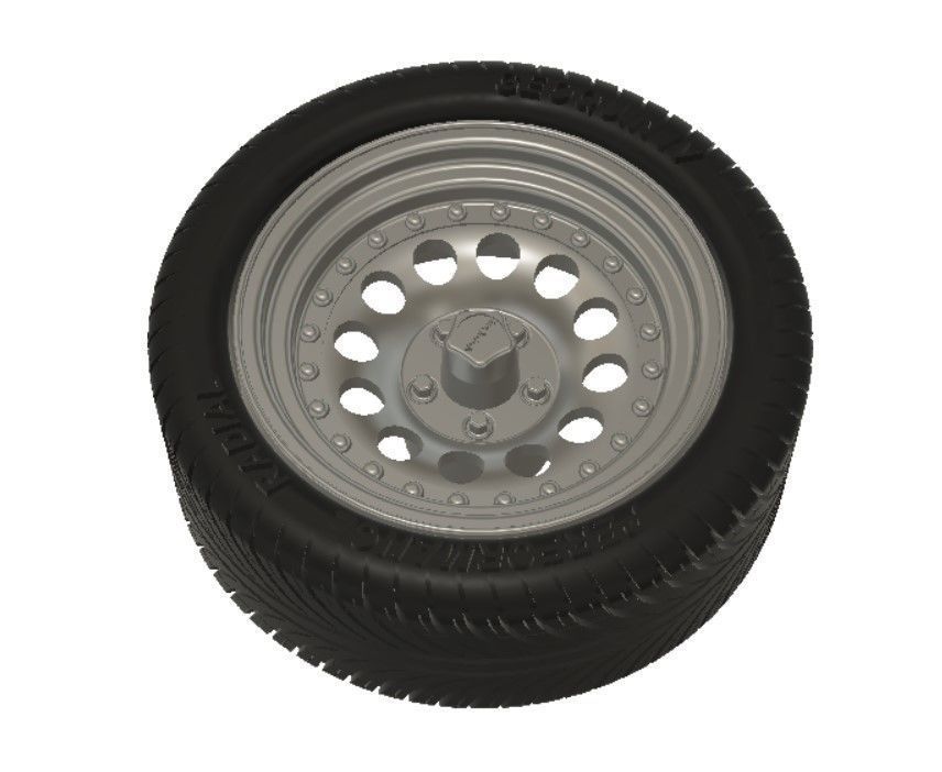 AR Outlaw II Wheels with Tires and Brakes for 3D Printing 3D print model_59