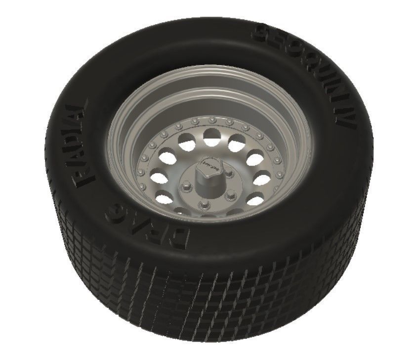 AR Outlaw II Wheels with Tires and Brakes for 3D Printing 3D print model_51