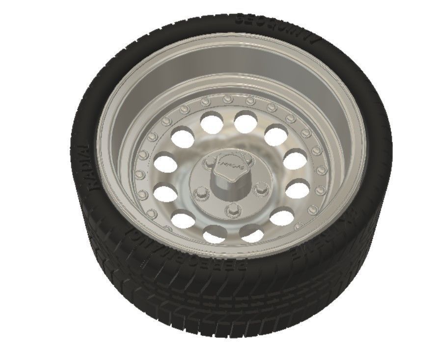 AR Outlaw II Wheels with Tires and Brakes for 3D Printing 3D print model_60