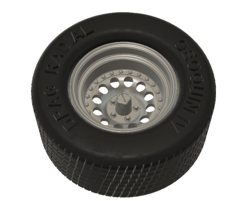 AR Outlaw II Wheels with Tires and Brakes for 3D Printing 3D print model_45