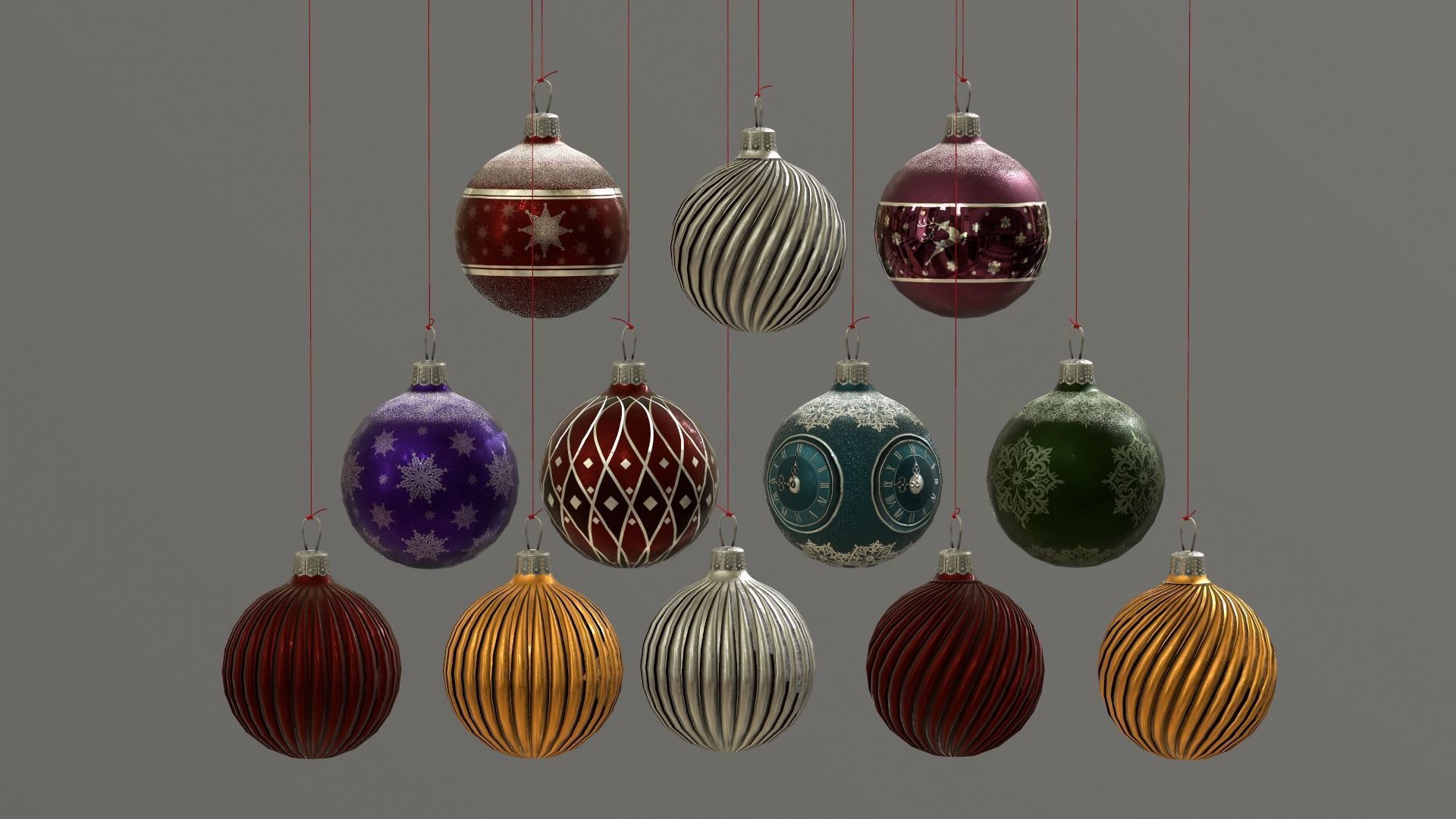 Xmas Decorations Vol 1 Low-poly 3D model_48