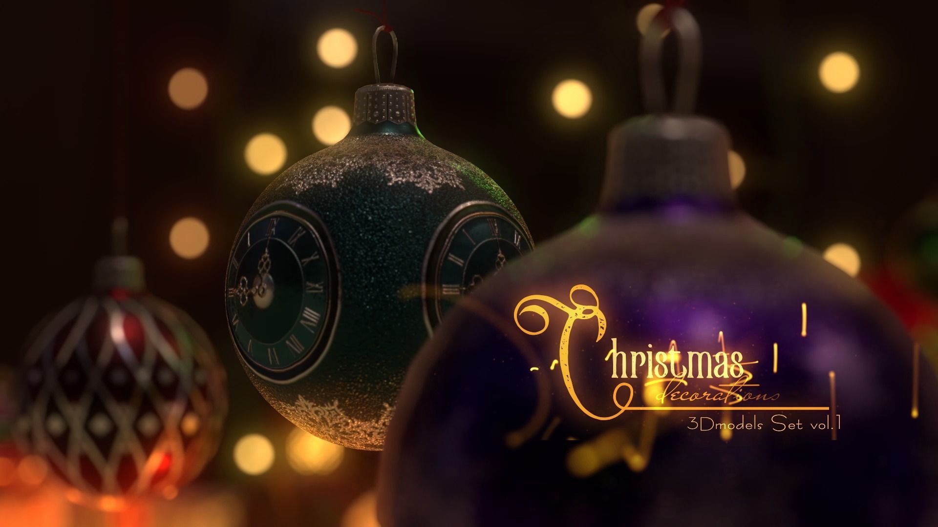 Xmas Decorations Vol 1 Low-poly 3D model_6