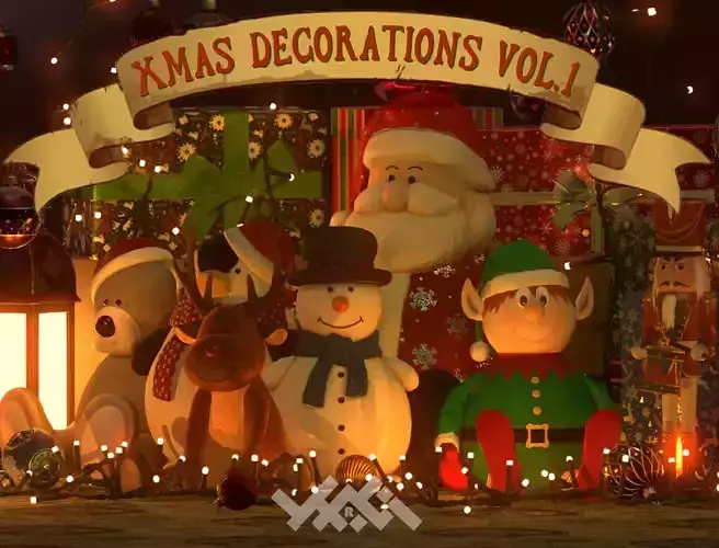 Xmas Decorations Vol 1 Low-poly 3D model