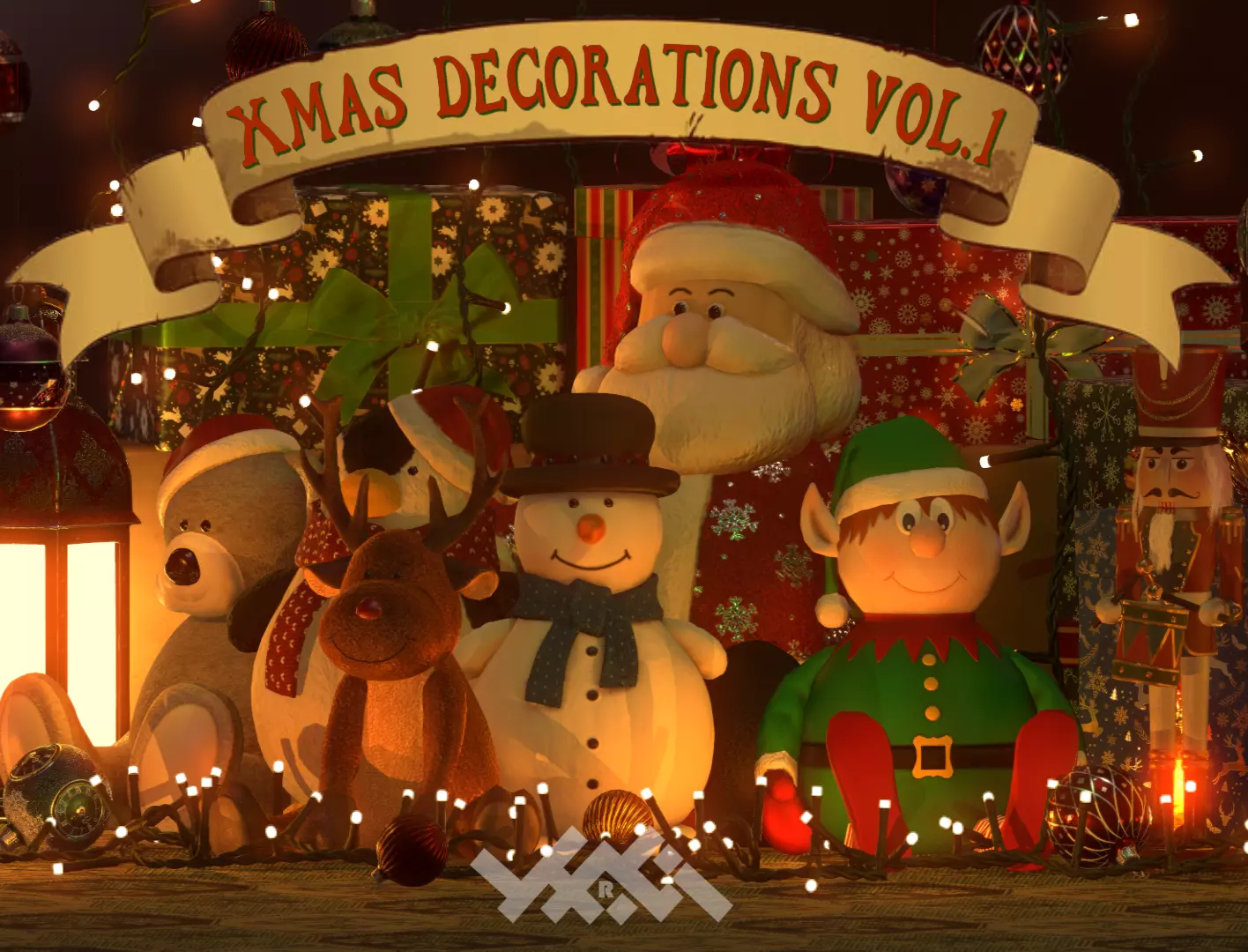 Xmas Decorations Vol 1 Low-poly 3D model_0