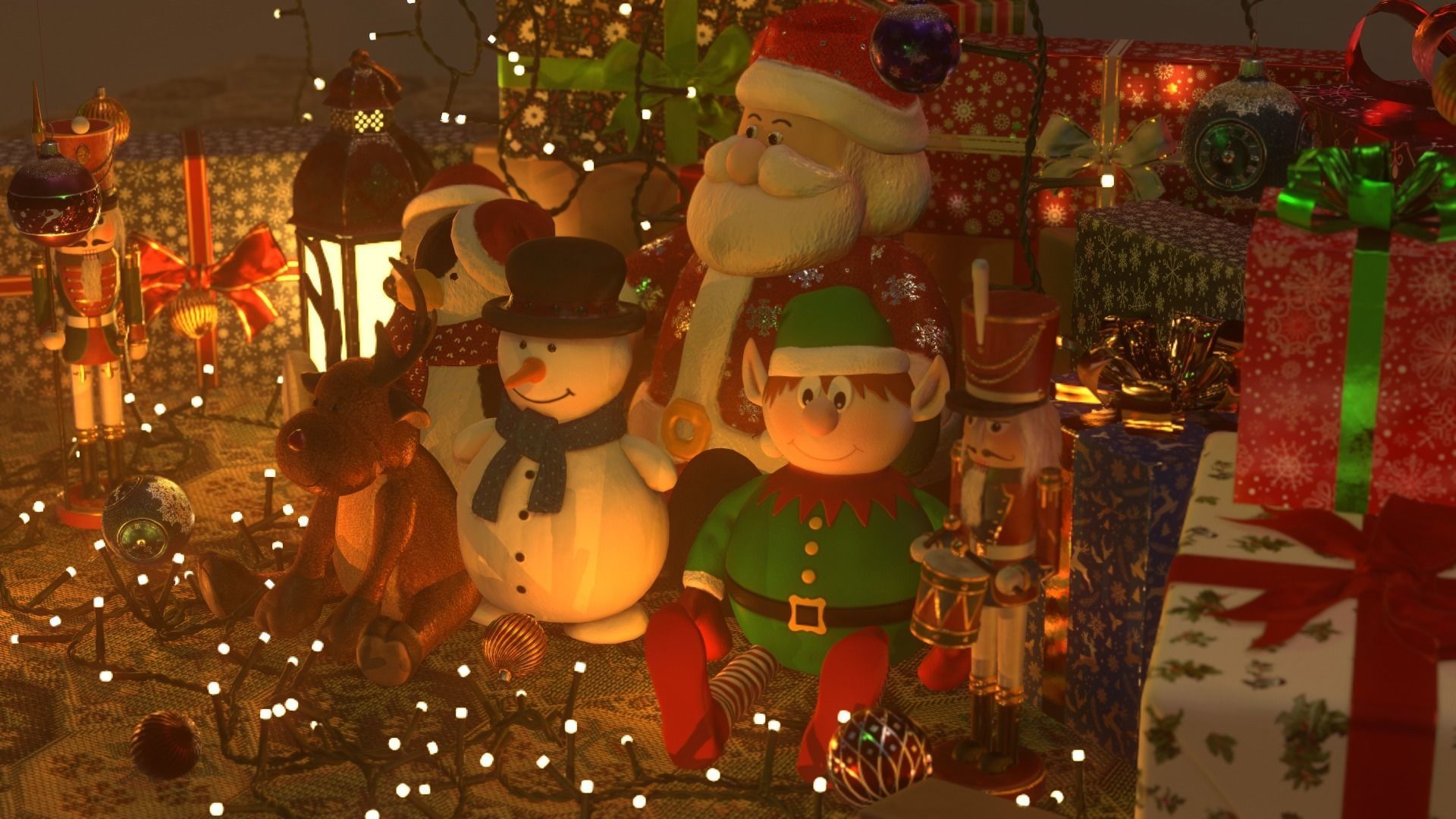 Xmas Decorations Vol 1 Low-poly 3D model_69