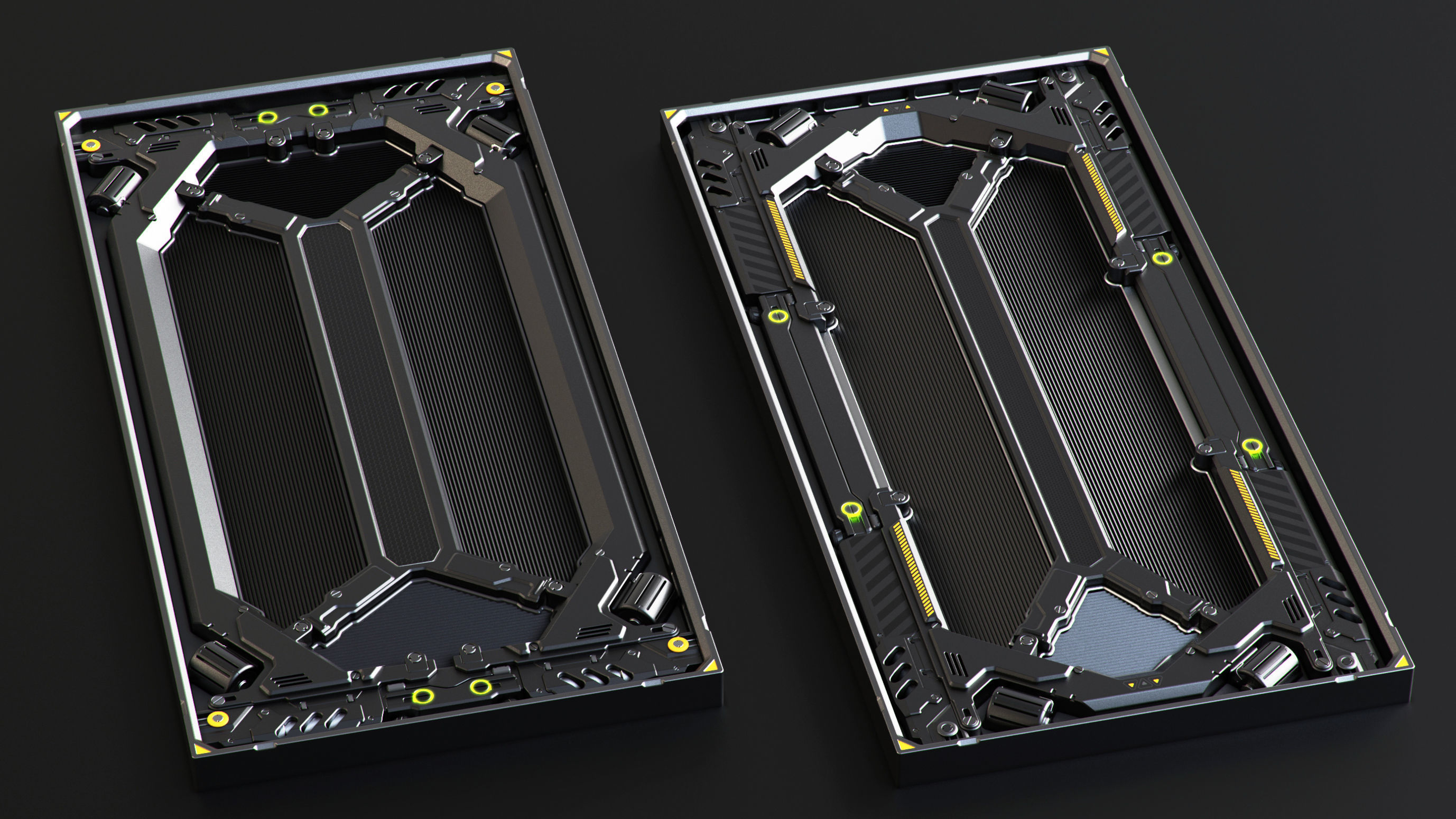 SciFi Panels set 3D model_2