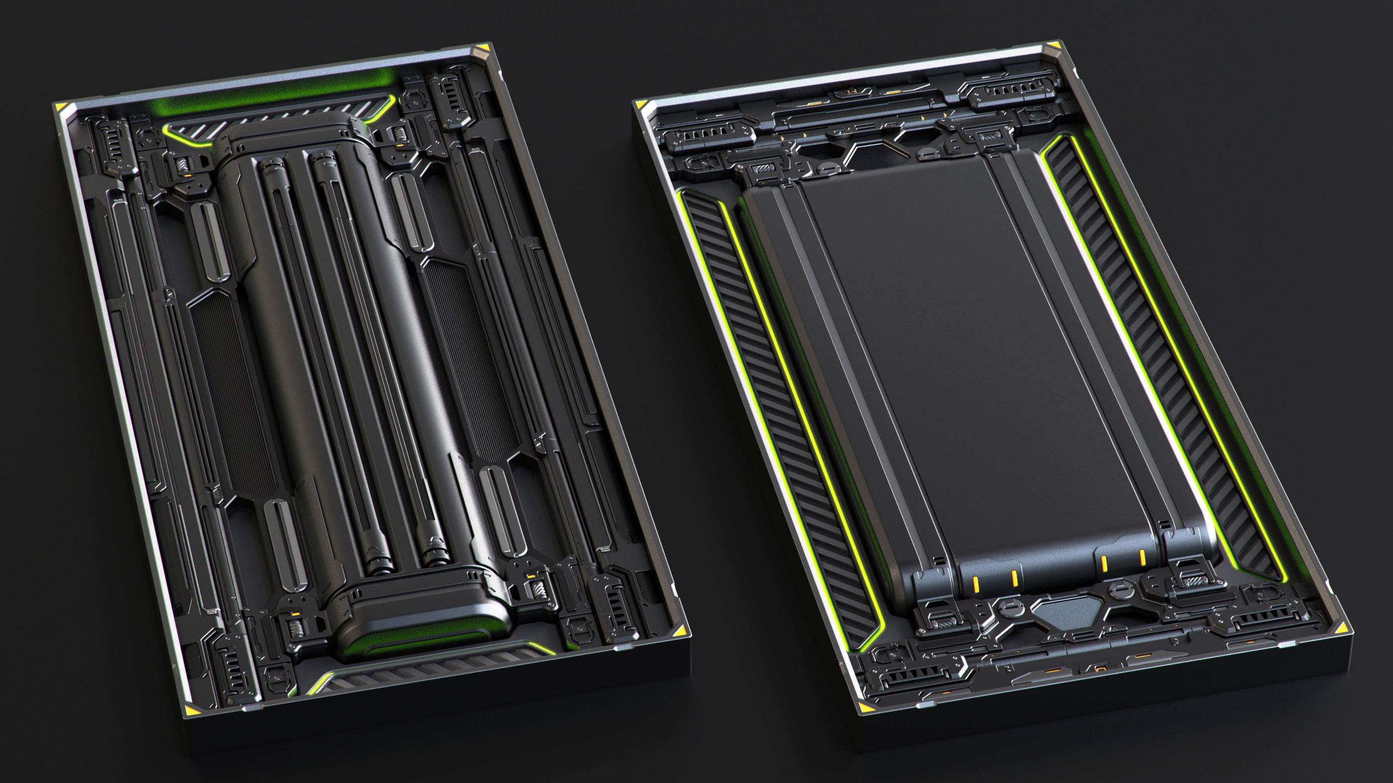 SciFi Panels set 3D model_5