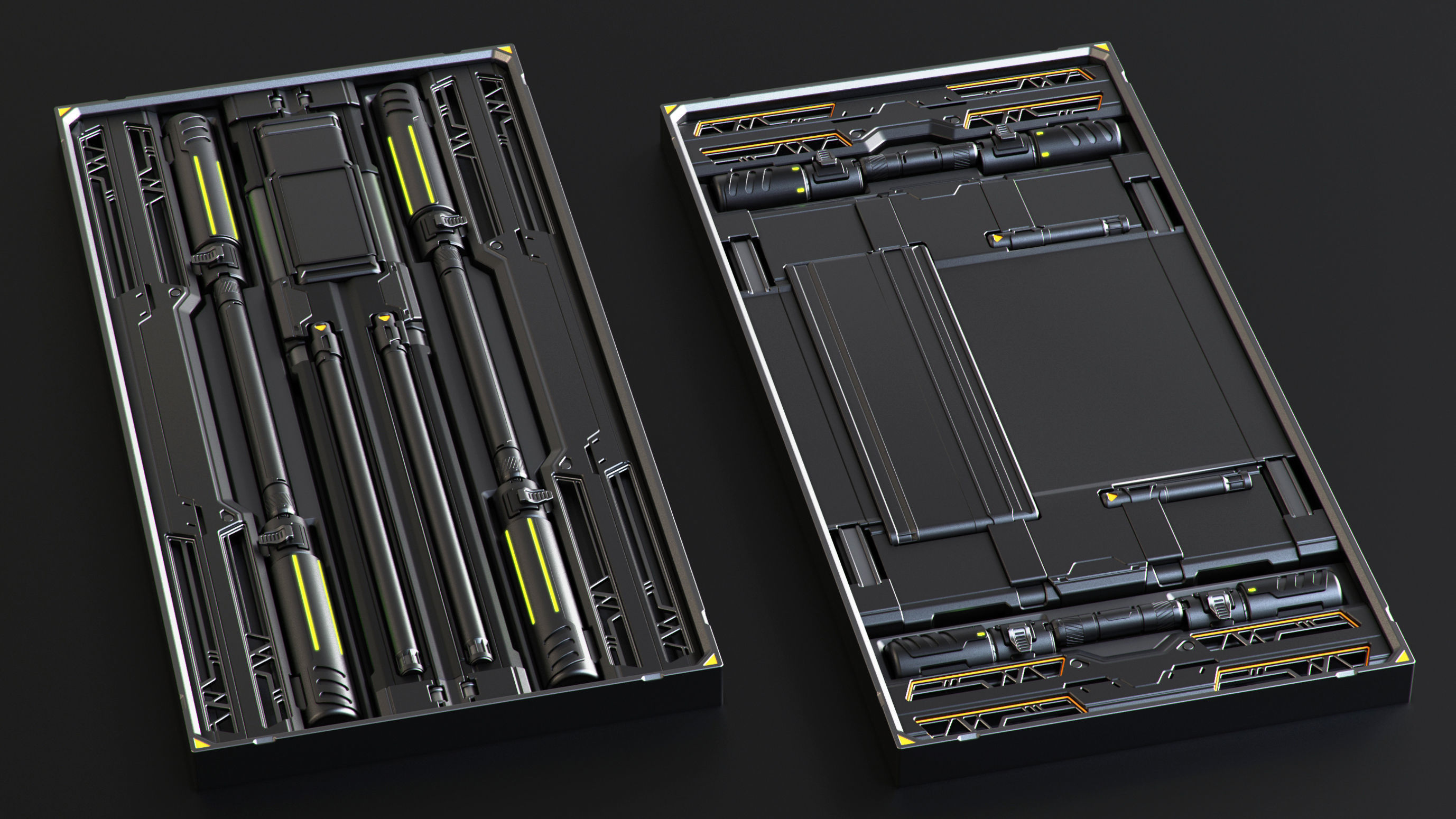 SciFi Panels set 3D model_6