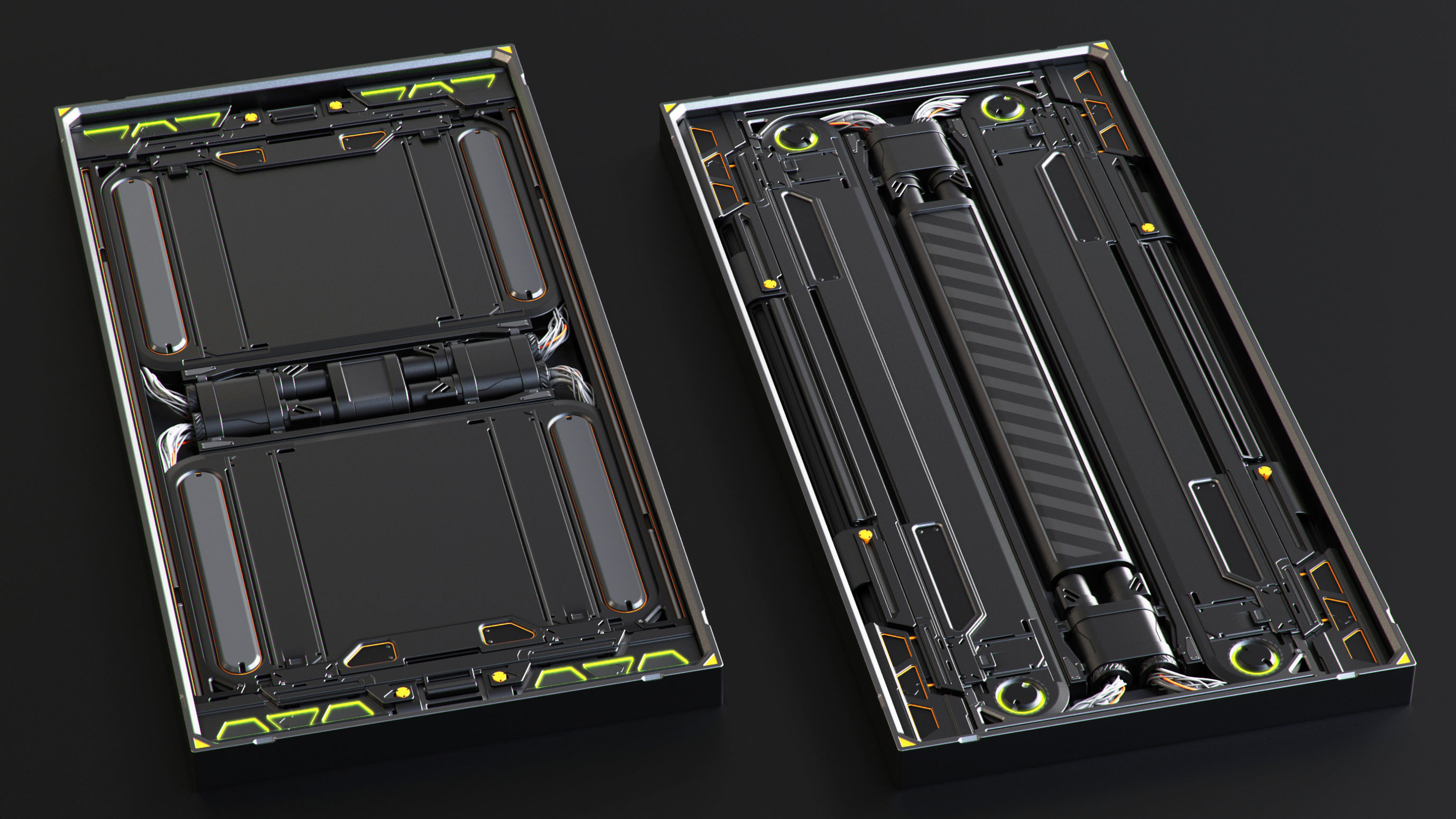 SciFi Panels set 3D model_3