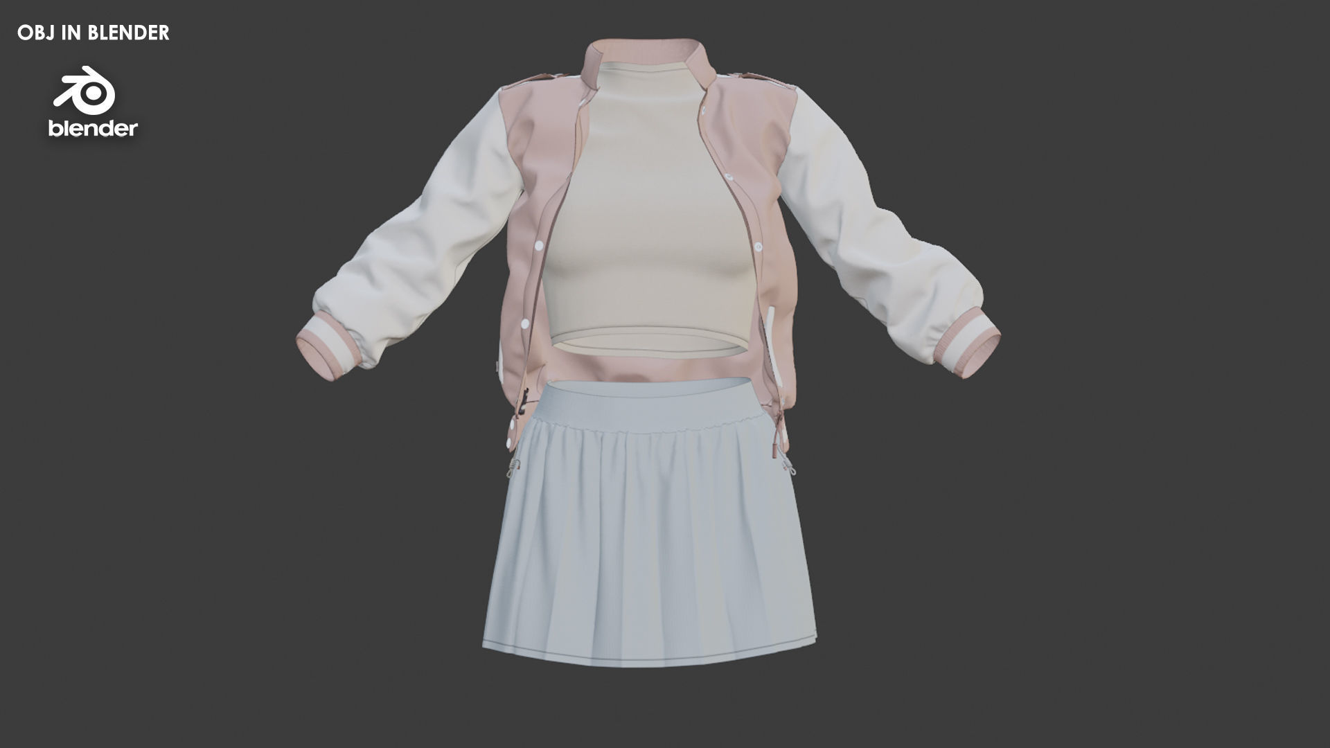 Girls Outfit 3 - Marvelous - CLO Project file - Video Process 3D model_5