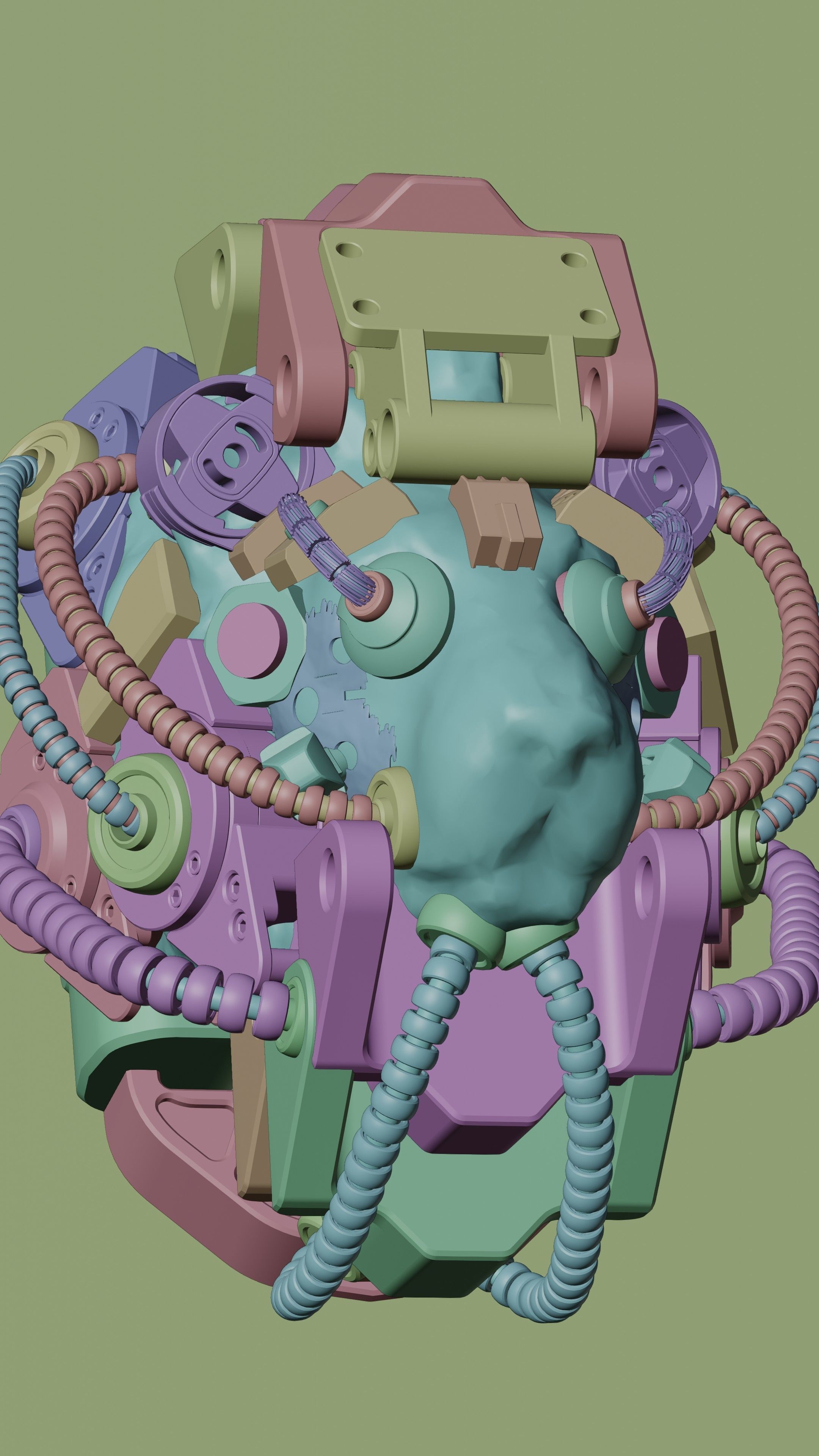 Sci-fi Character Cyborg 004 3D model_32