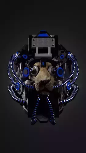 Sci-fi Character Cyborg 004 3D model