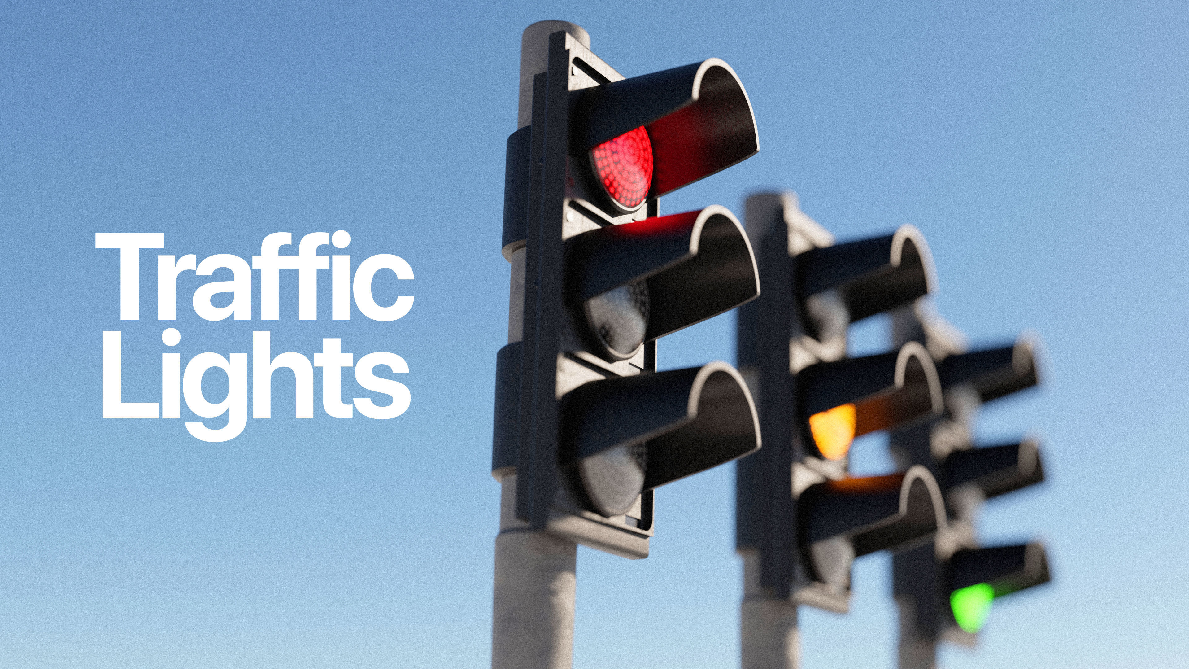 Traffic Lights Low-poly 3D model_2