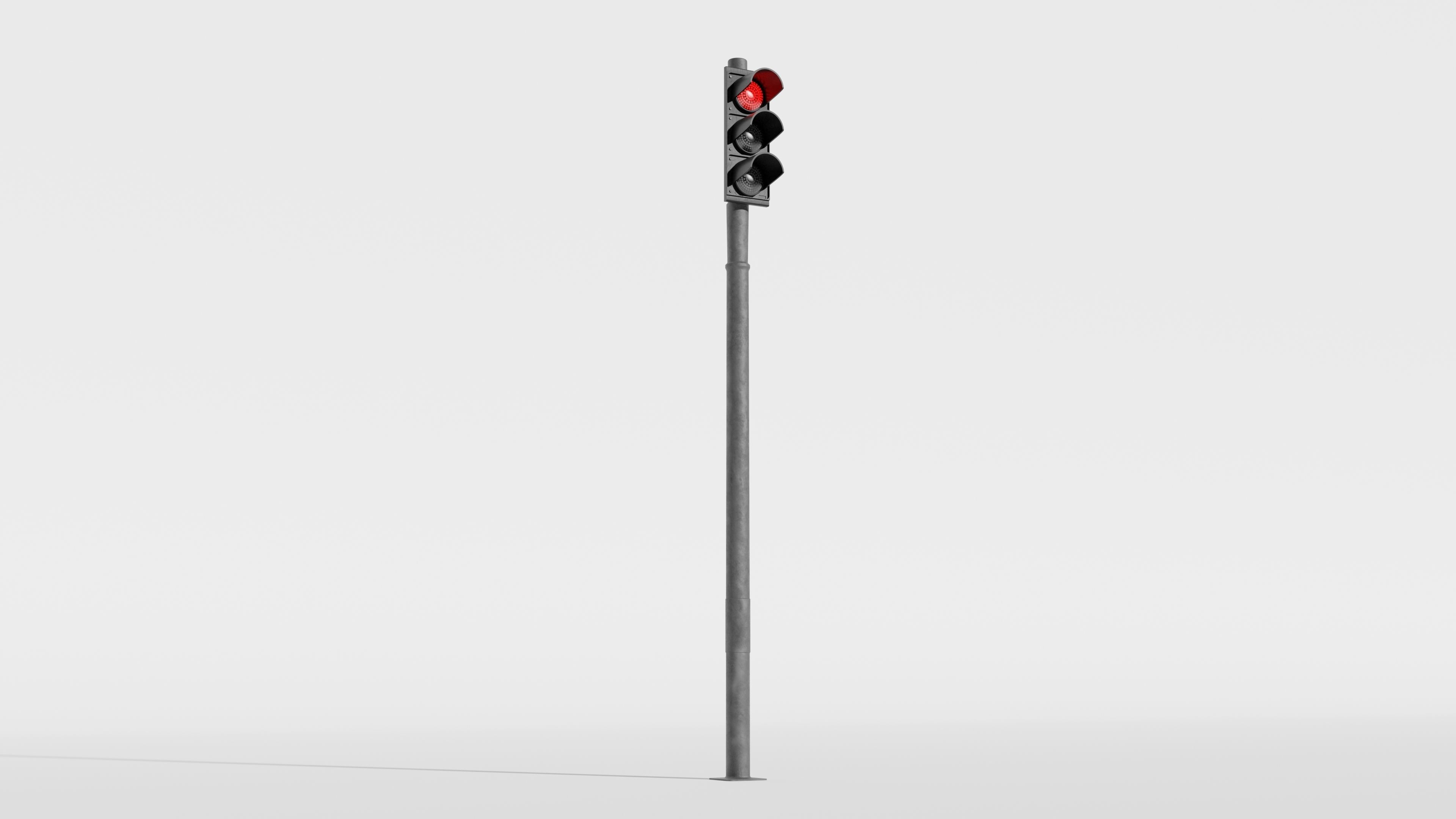 Traffic Lights Low-poly 3D model_10