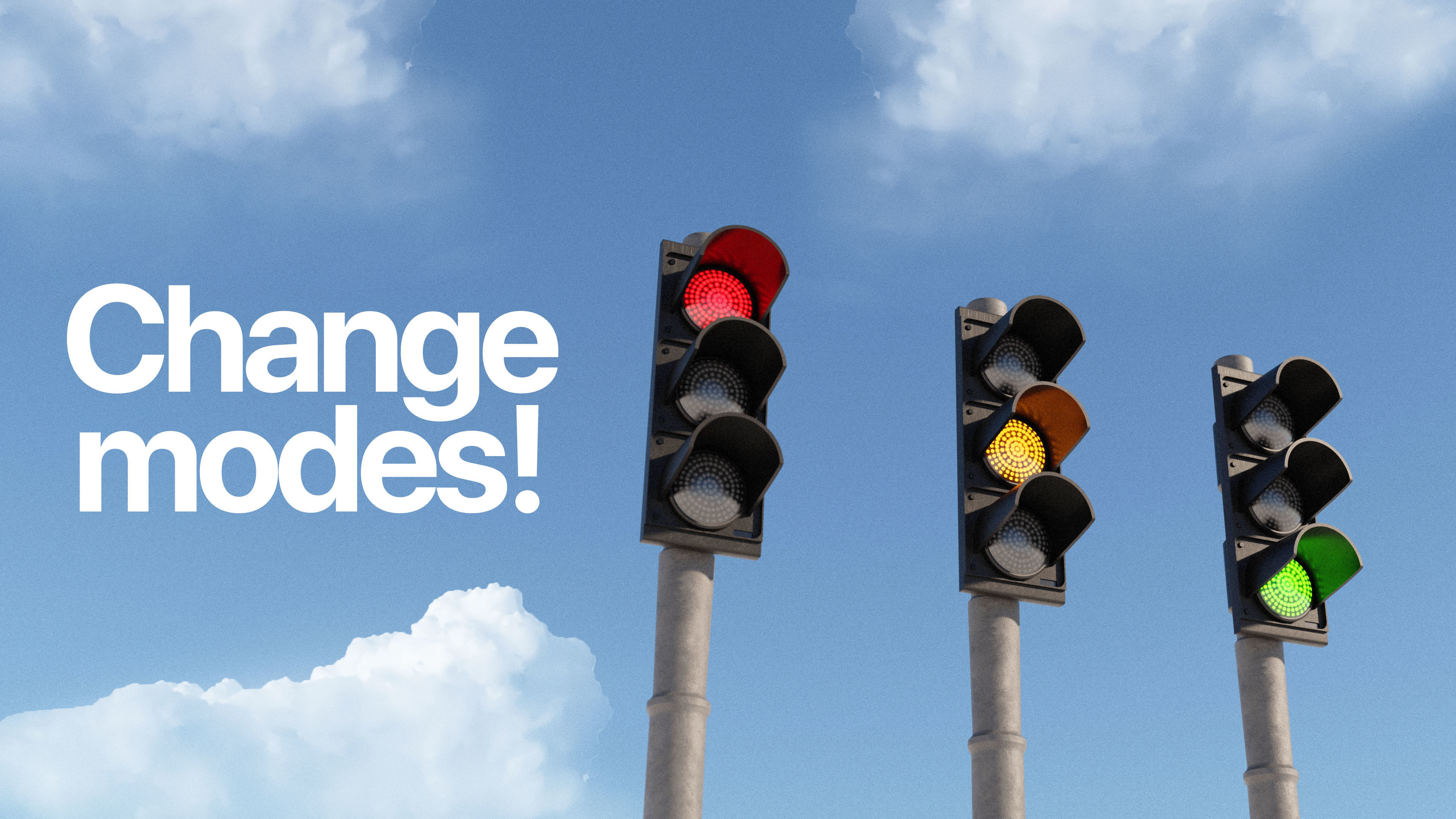 Traffic Lights Low-poly 3D model_4