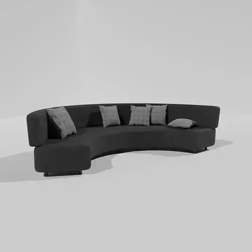 Corner sofa in the form of a semicircle