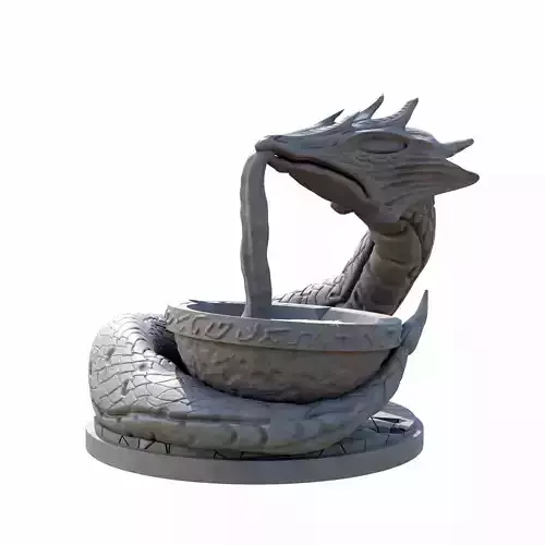 Sea Serpent Water Fountains and Statues Fantasy Terrain