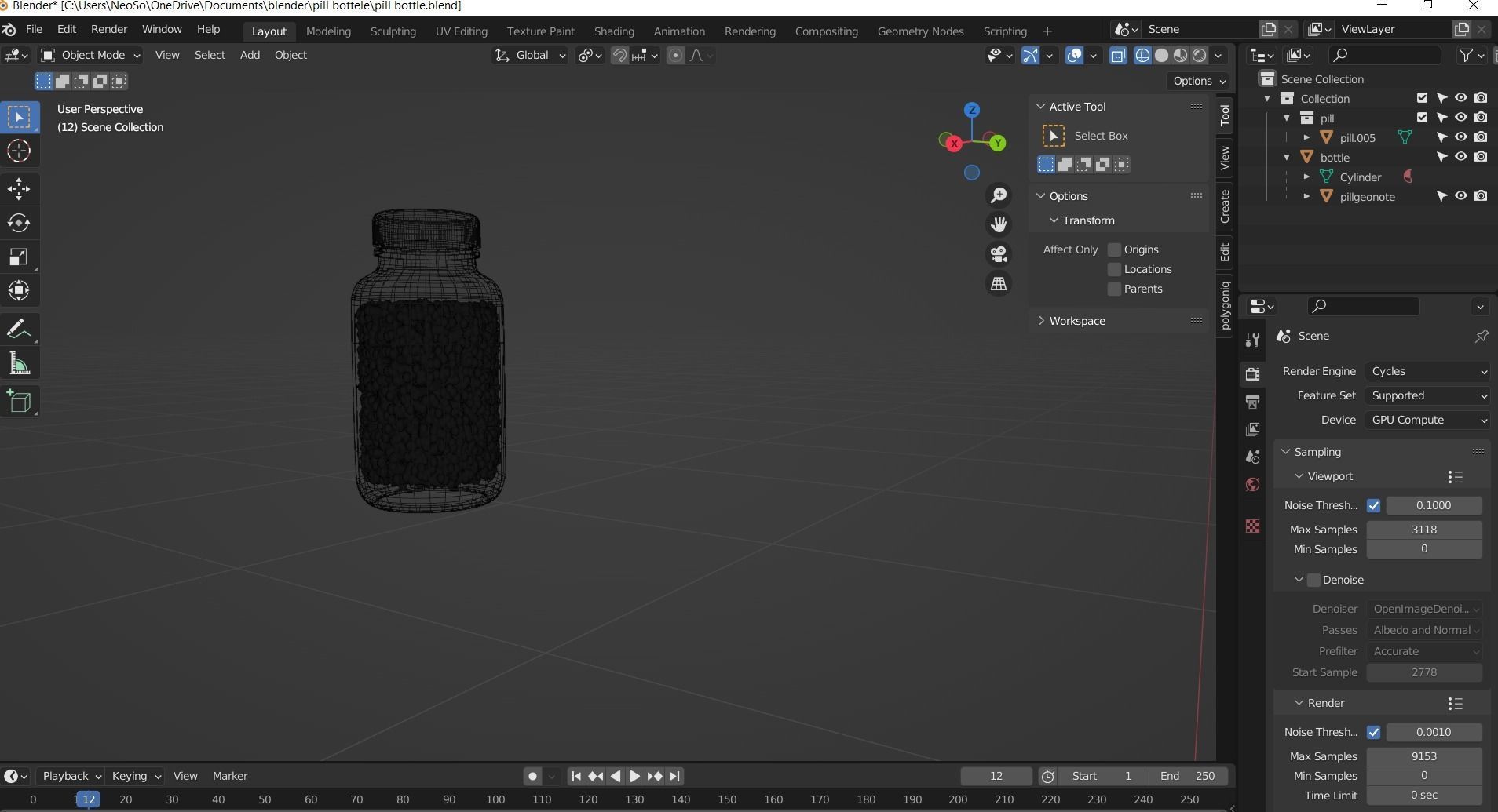 pill bottle for medical use 3D model_3