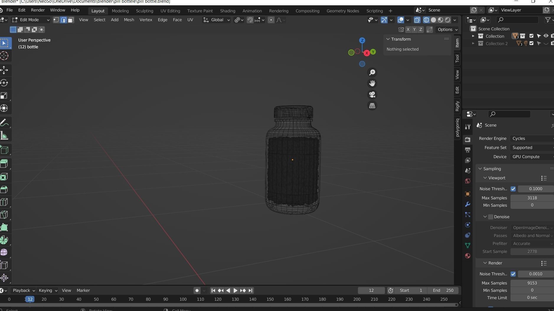 pill bottle for medical use 3D model_1