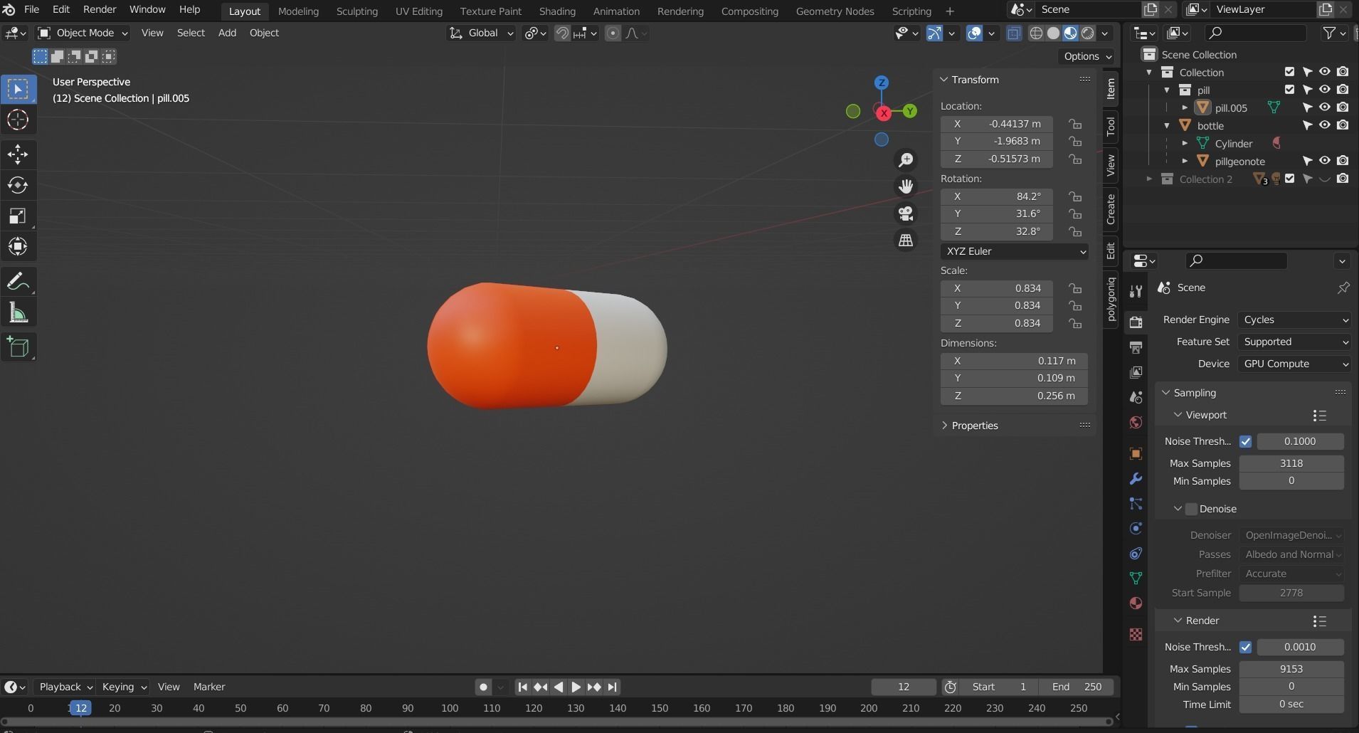 pill bottle for medical use 3D model_2