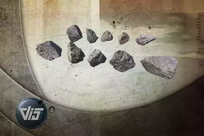 Scanned Rocks Collection 02 - Lowpoly