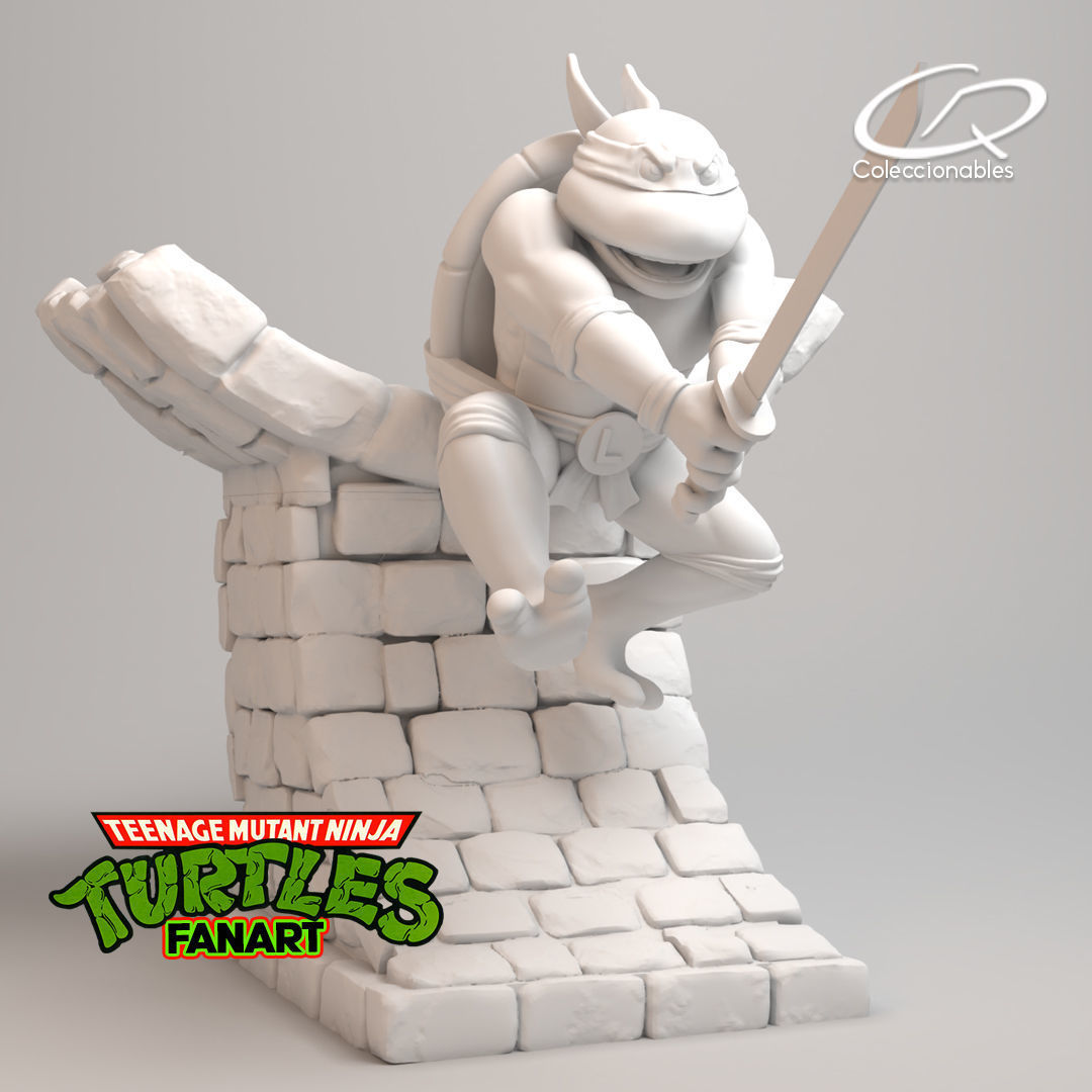 Teenage Mutant Ninja Turtles Fanart - Leonardo 3D print model_5