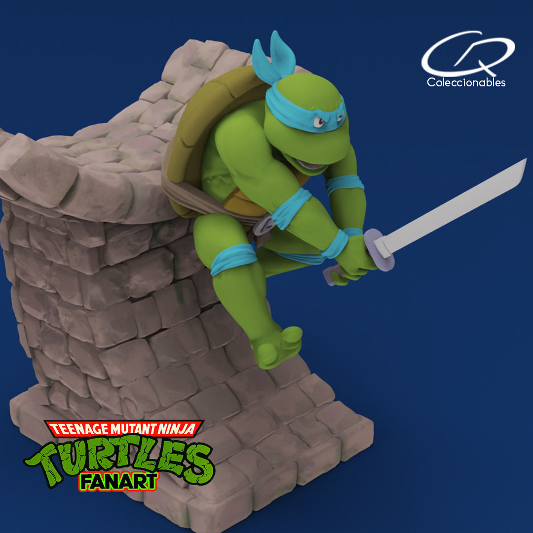 Teenage Mutant Ninja Turtles Fanart - Leonardo 3D print model_2