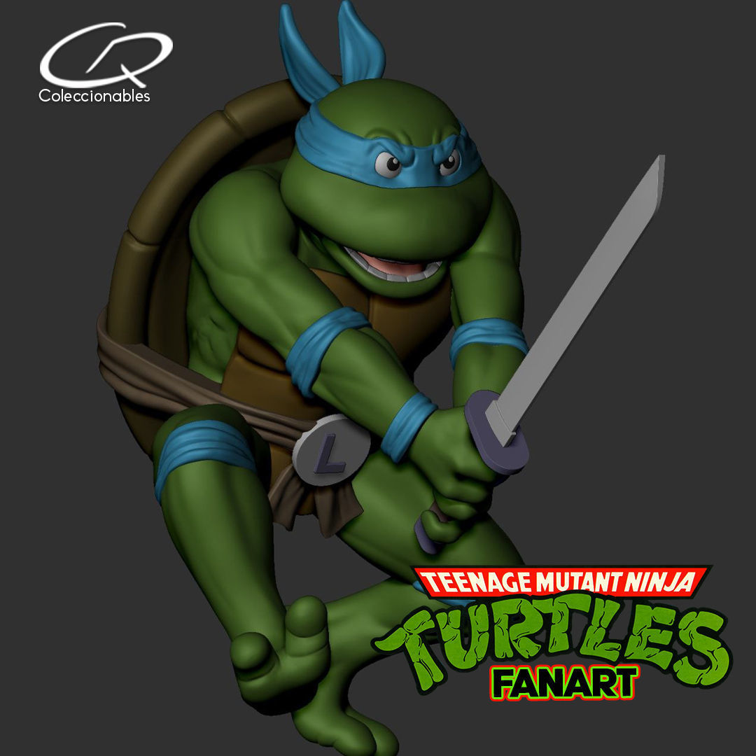 Teenage Mutant Ninja Turtles Fanart - Leonardo 3D print model_12