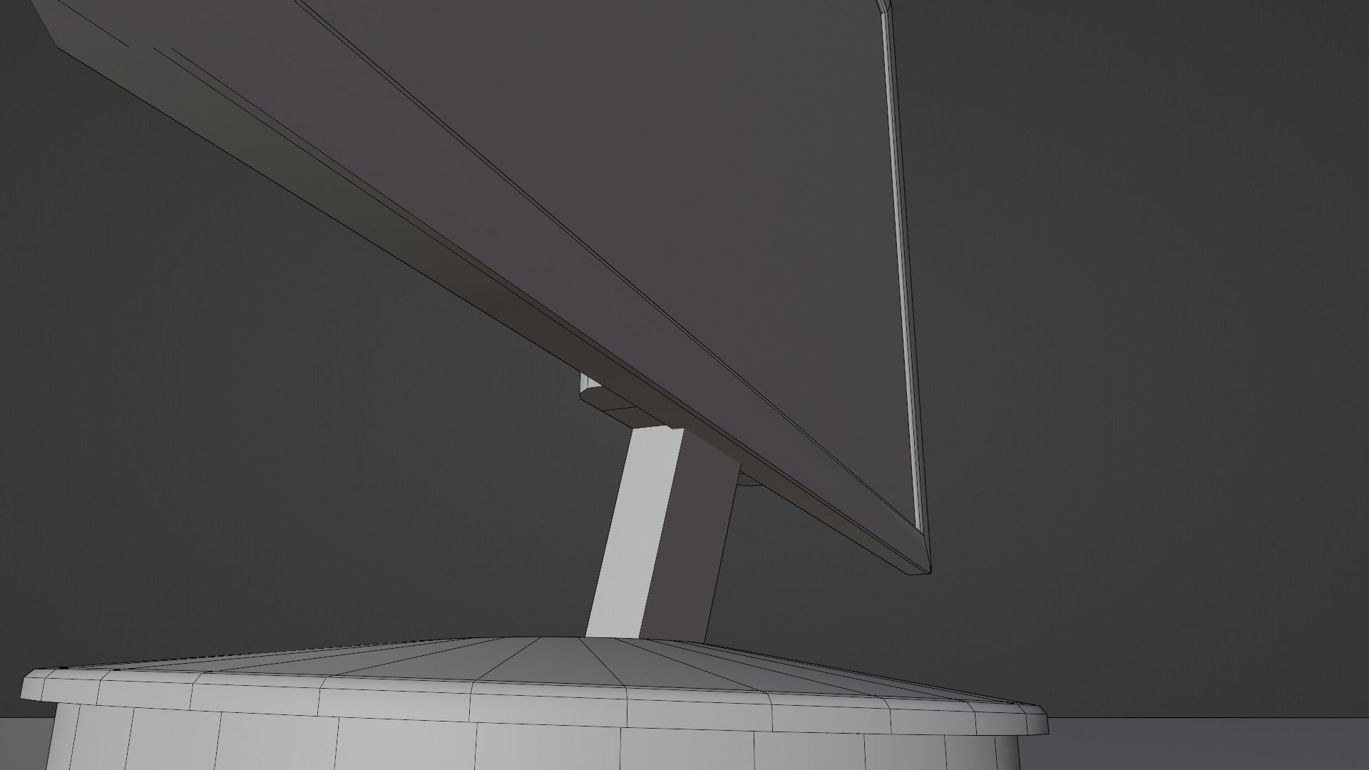 AOC 2243W Monitor Low-poly 3D model_3