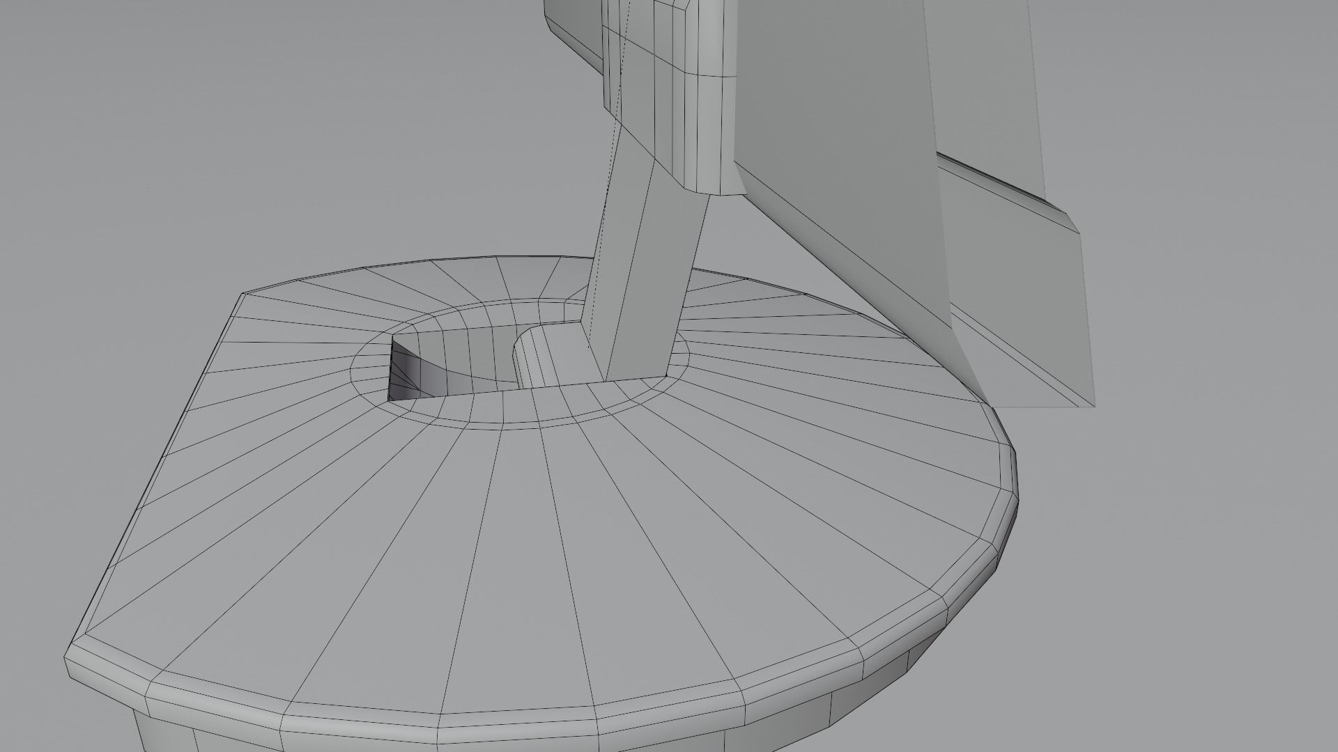 AOC 2243W Monitor Low-poly 3D model_5