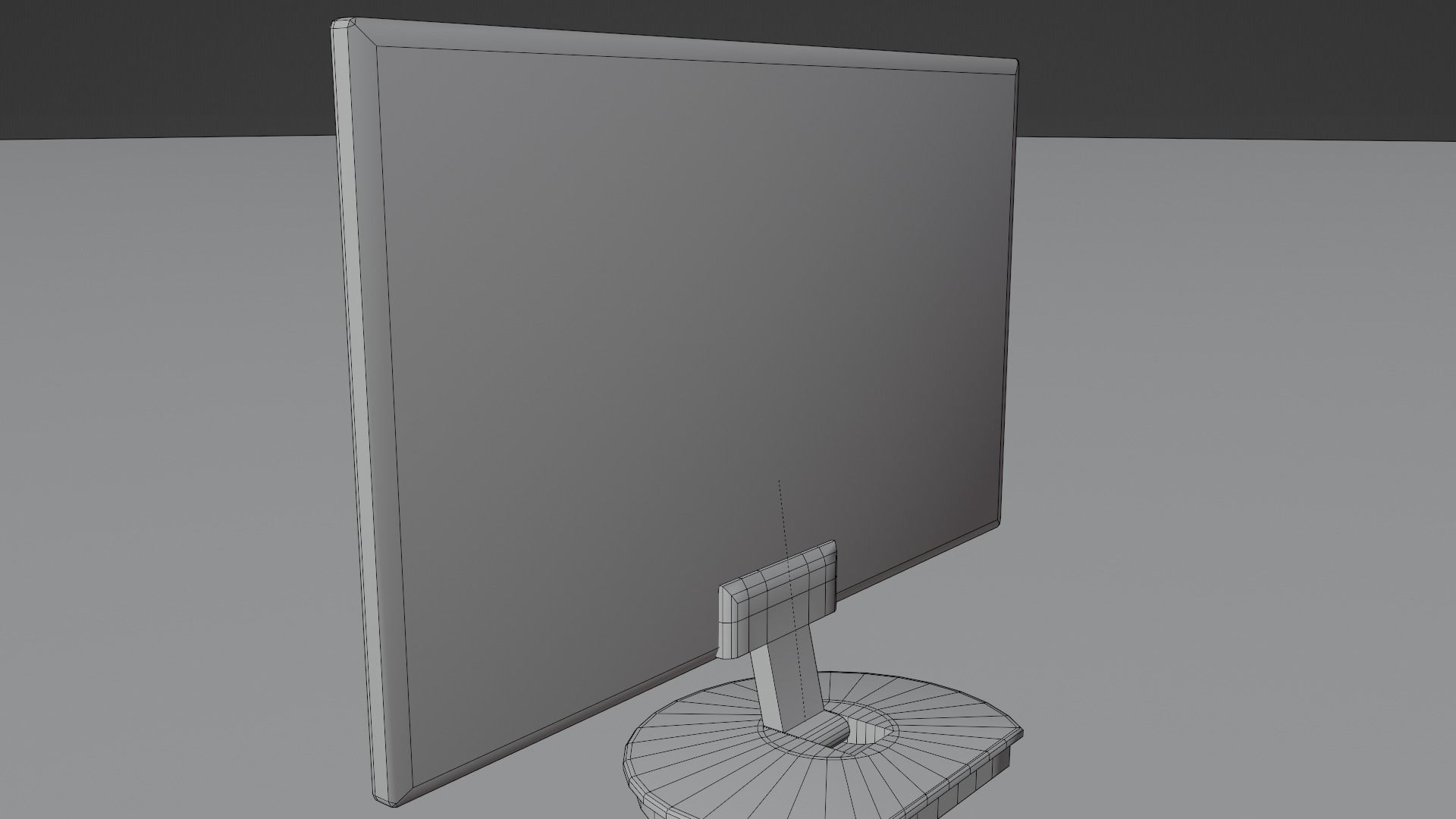 AOC 2243W Monitor Low-poly 3D model_7