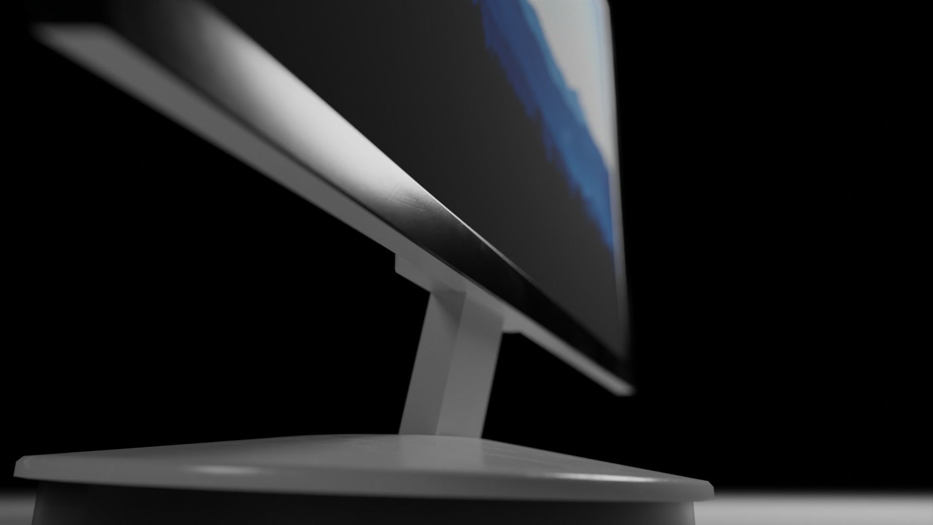 AOC 2243W Monitor Low-poly 3D model_2