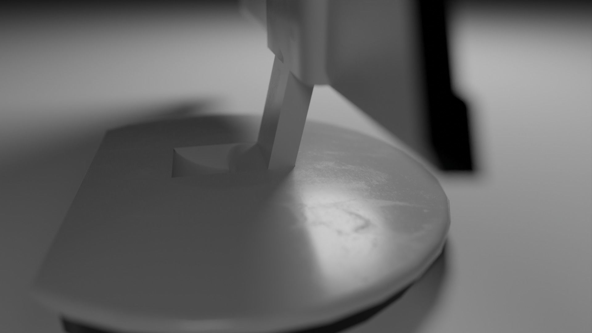 AOC 2243W Monitor Low-poly 3D model_4