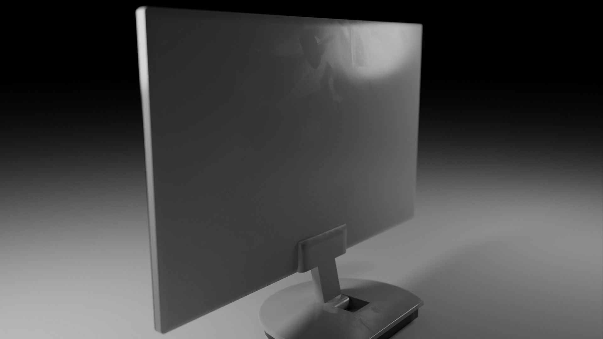 AOC 2243W Monitor Low-poly 3D model_6