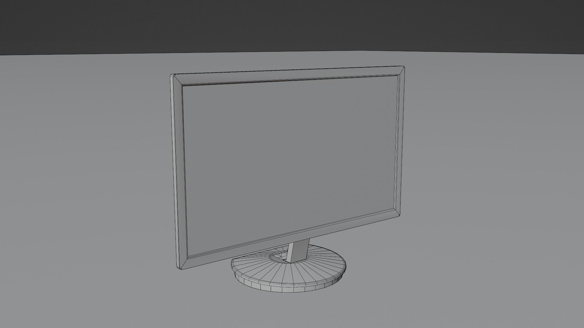 AOC 2243W Monitor Low-poly 3D model_1