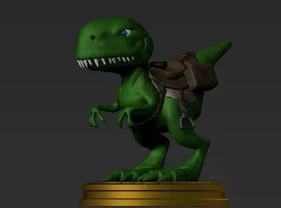 SMILING CARGO DINOSAUR 3D model_0