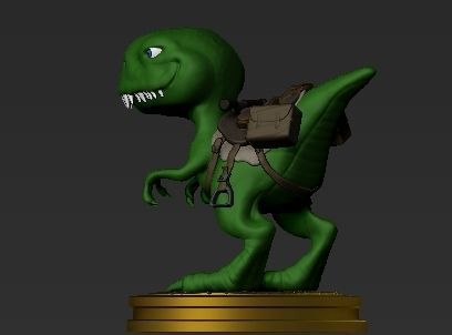 SMILING CARGO DINOSAUR 3D model_2