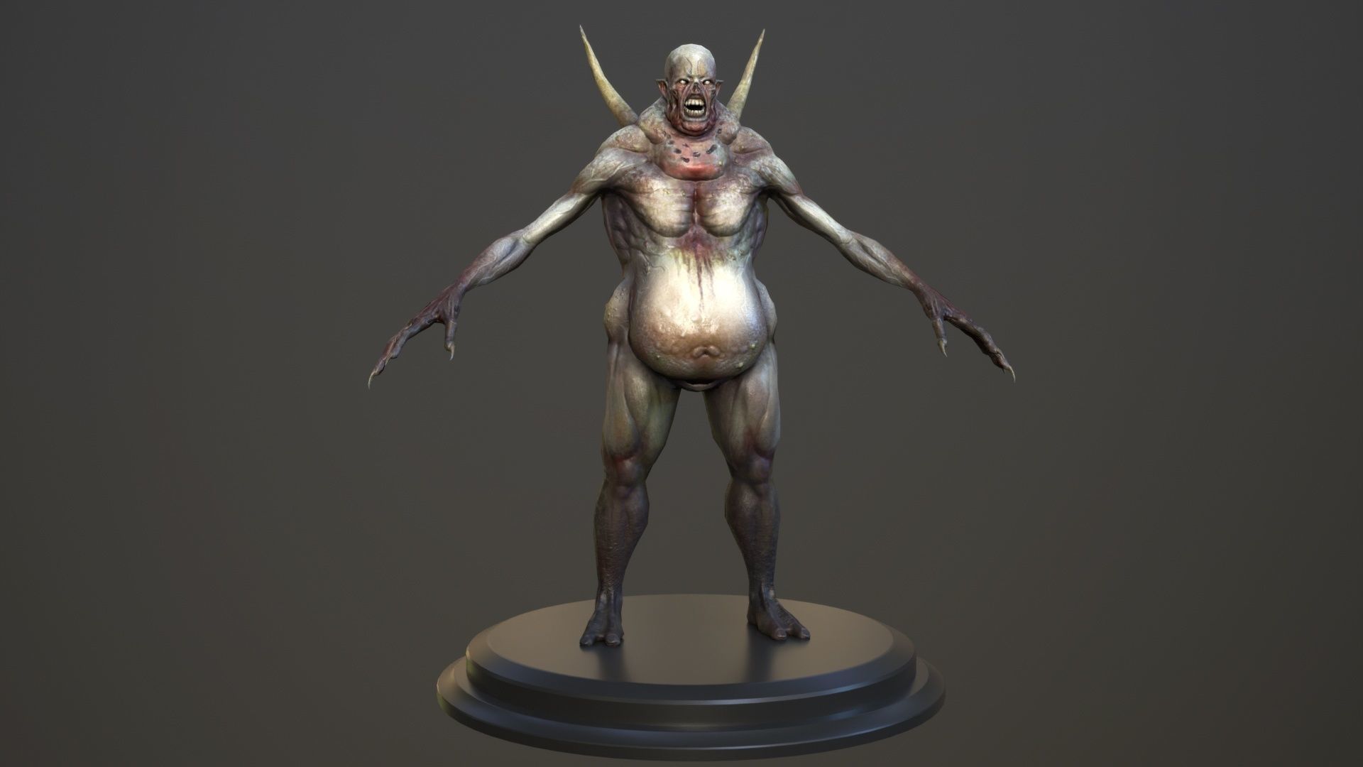 monster 1 creature Low-poly 3D model_1