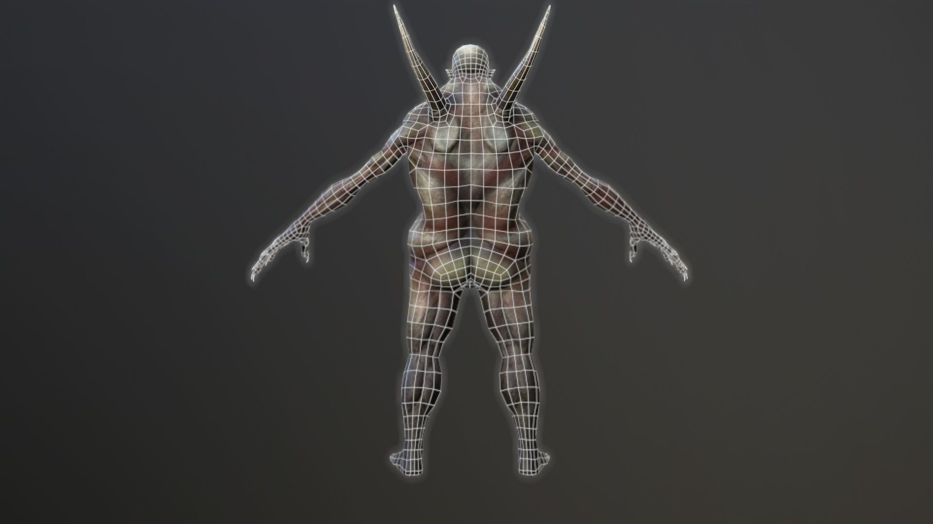 monster 1 creature Low-poly 3D model_3